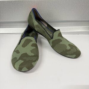 Rothy's Olive & Dark Green Camo Knit Slip-On Flats